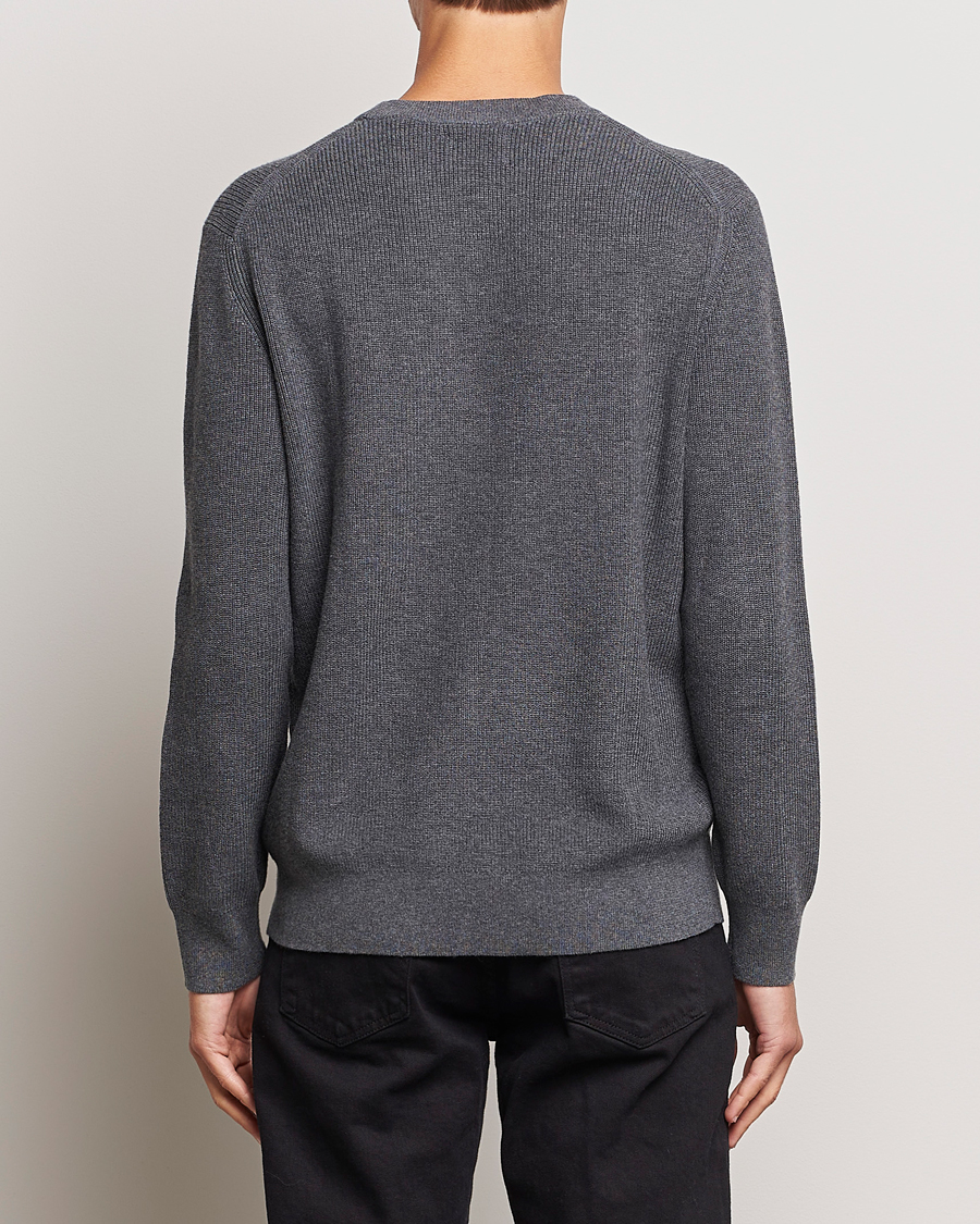 Herre | Trøjer | GANT | Cotton/Wool Rib Knitted Crew Neck Antrachite Melange