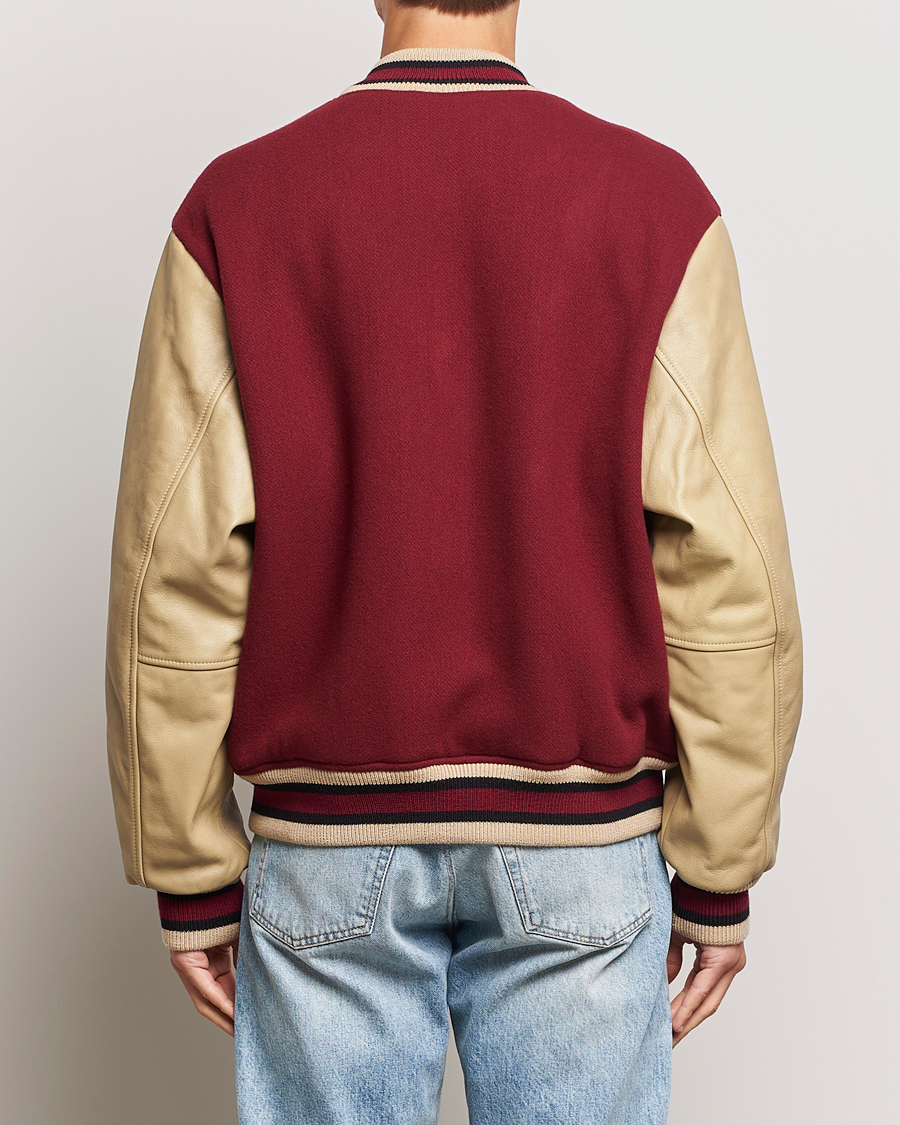 Herre | Jakker | GANT | Padded Varsity Jacket Red/Beige