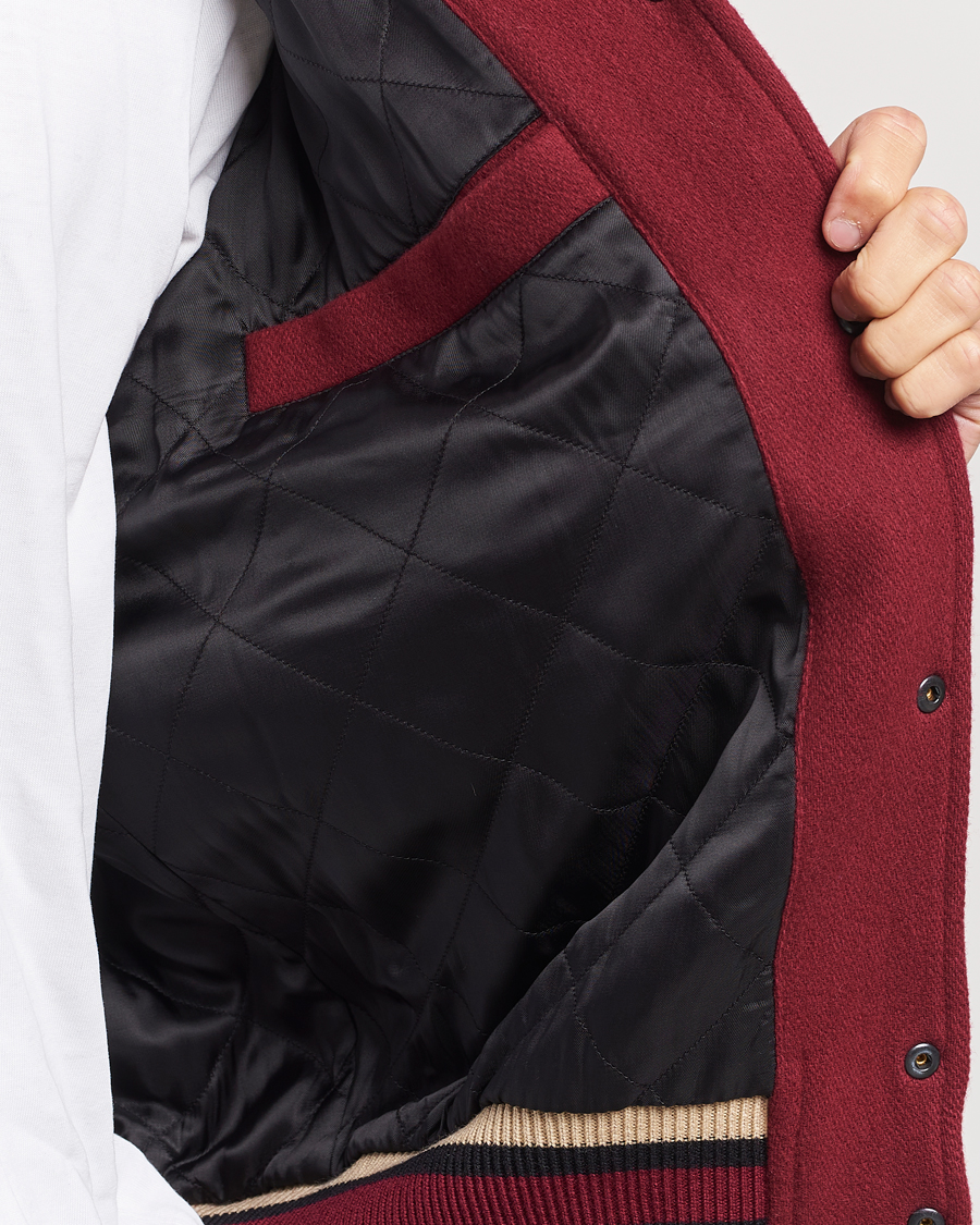 Herre | Jakker | GANT | Padded Varsity Jacket Red/Beige