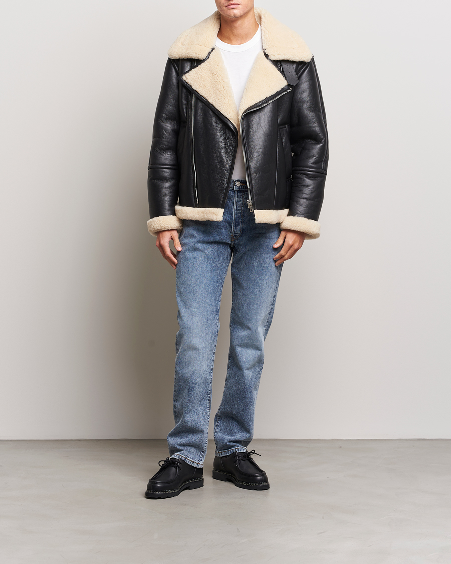 GANT Heavy Shearling Jacket Black CareOfCarl.dk