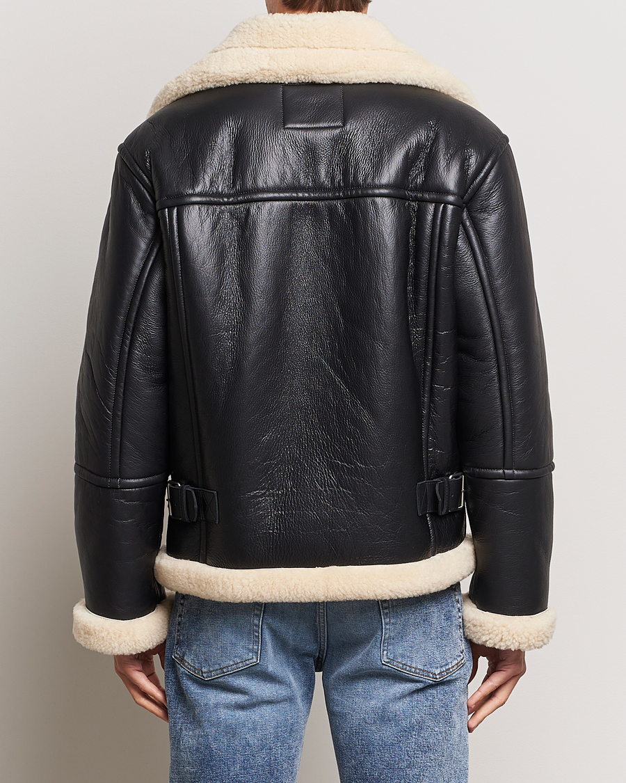 GANT Heavy Shearling Jacket Black CareOfCarl.dk