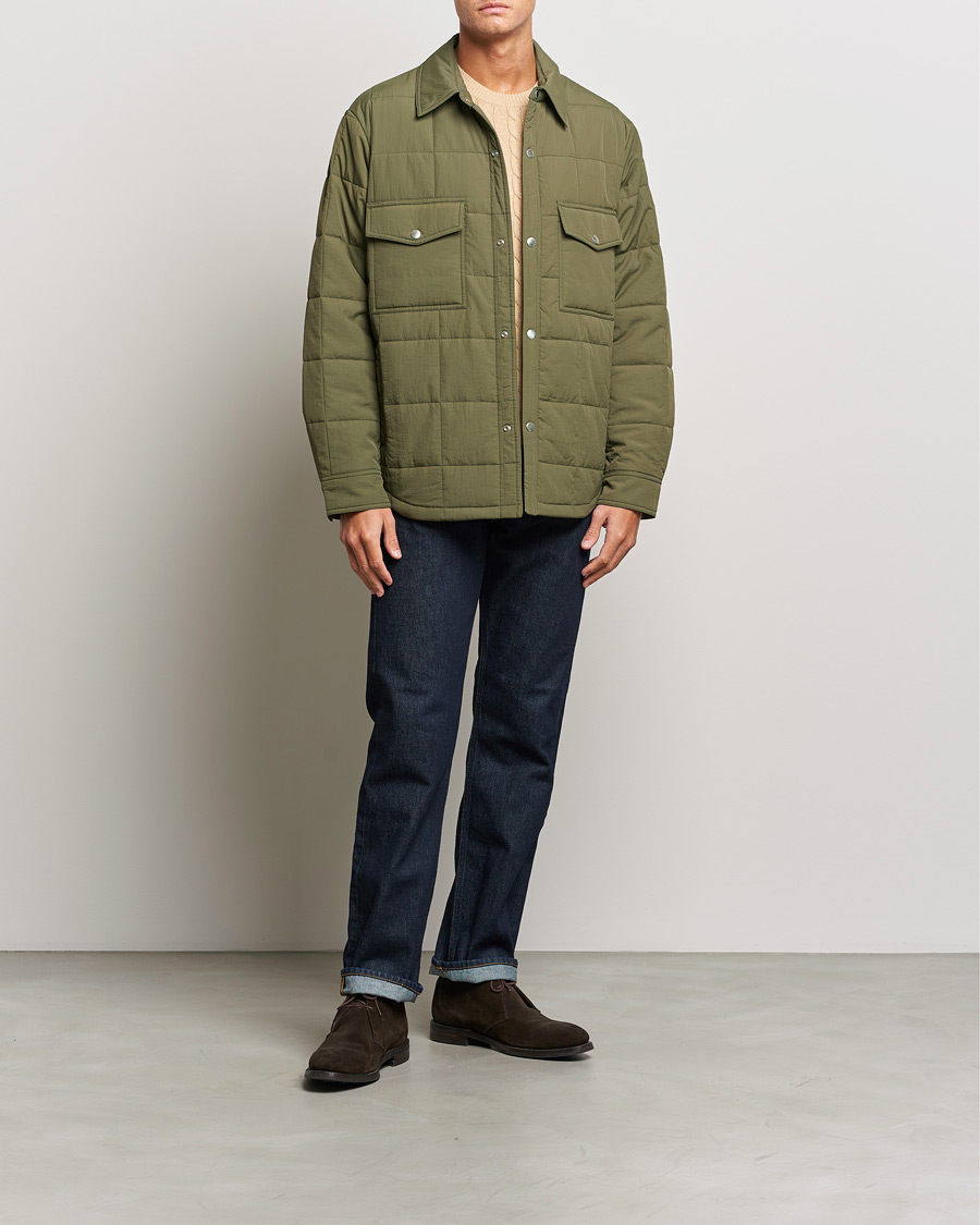 Herre | Jakker | GANT | Quilted Shirt Jacket Calamata Green
