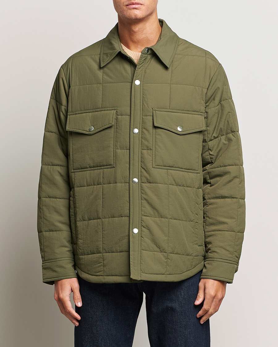 Herre |  | GANT | Quilted Shirt Jacket Calamata Green