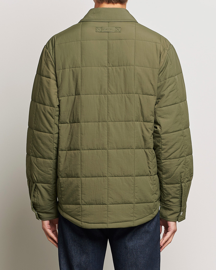 Herre | Jakker | GANT | Quilted Shirt Jacket Calamata Green