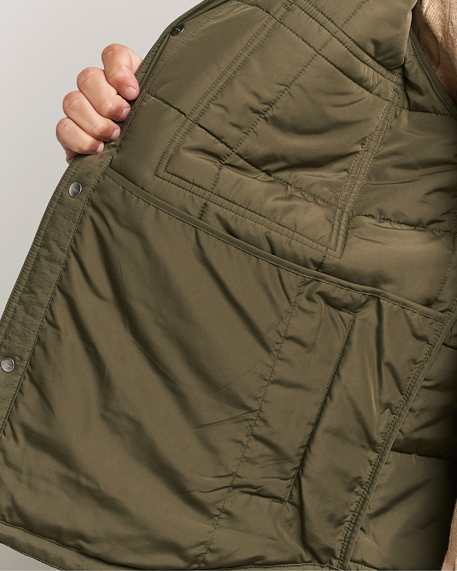 Herre | Jakker | GANT | Quilted Shirt Jacket Calamata Green