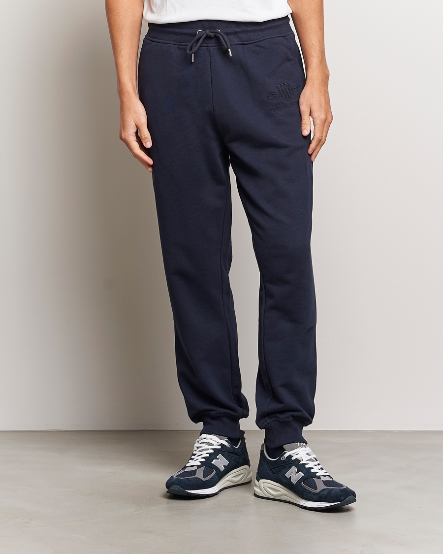 Herre | Bukser | GANT | Archive Shield Sweatpants Evening Blue