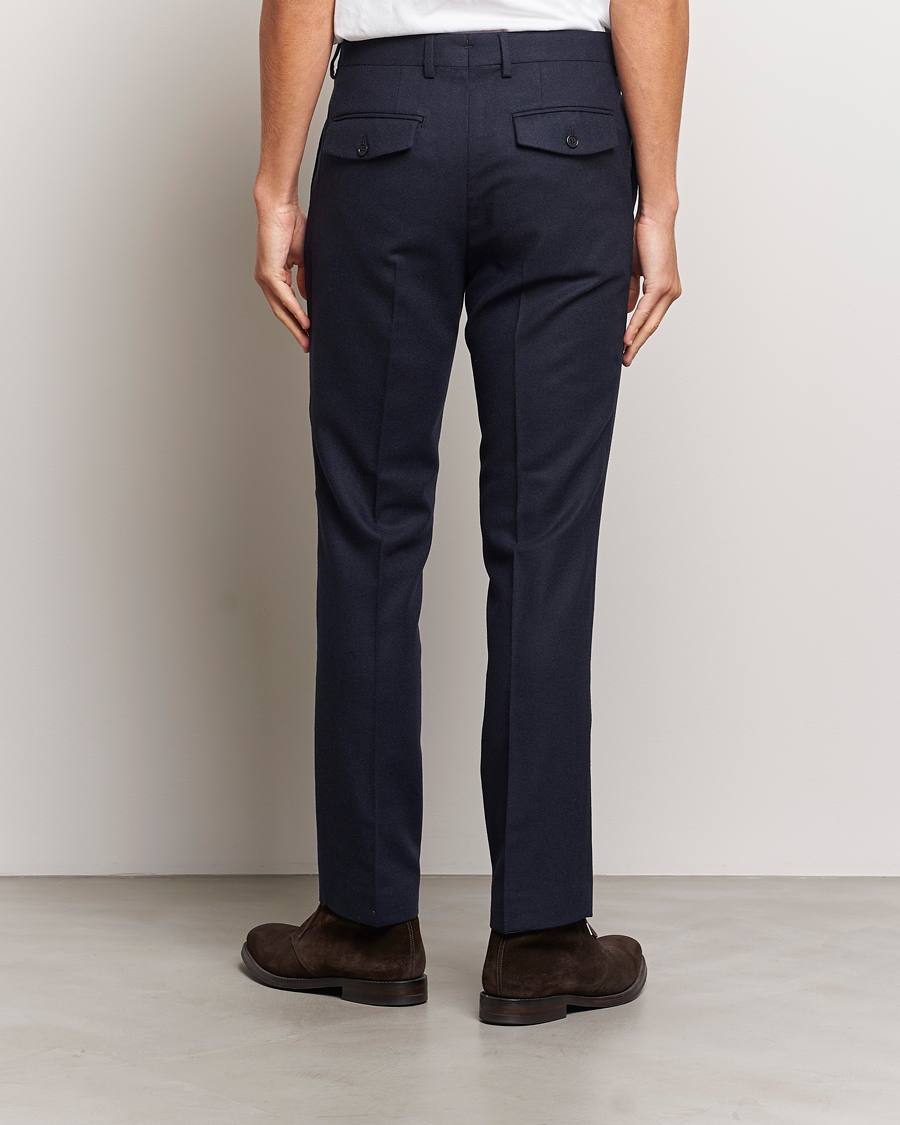 Herre | Bukser | GANT | Slim Flannel Pants Evening Blue
