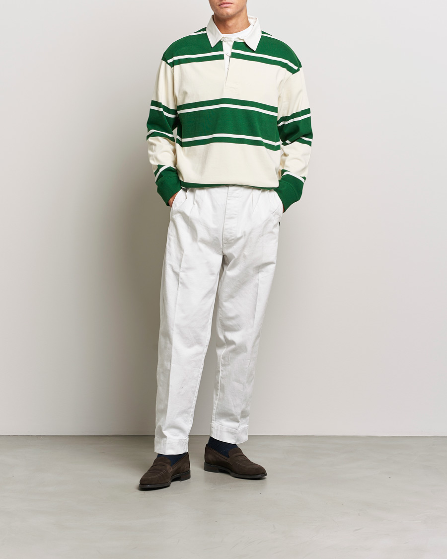 Herre | Trøjer | GANT | Striped Heavy Rugger Strong Green