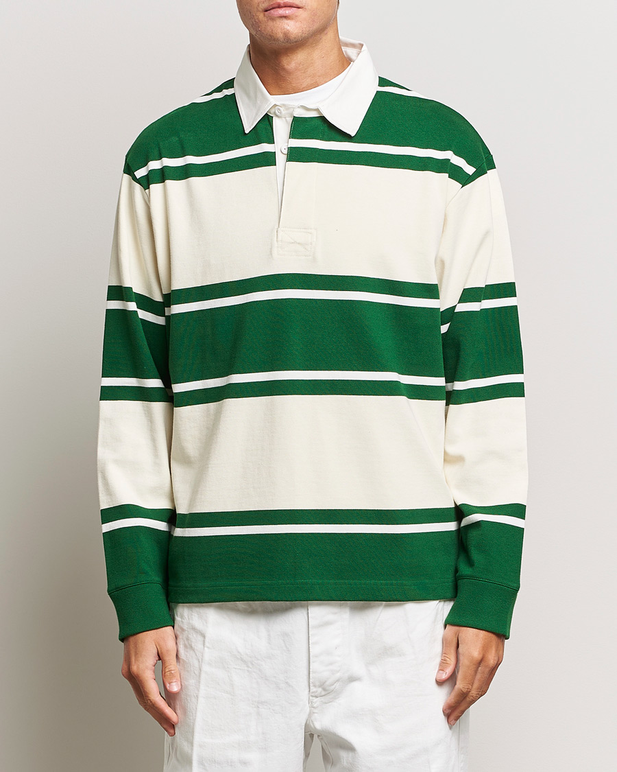 Herre | Trøjer | GANT | Striped Heavy Rugger Strong Green