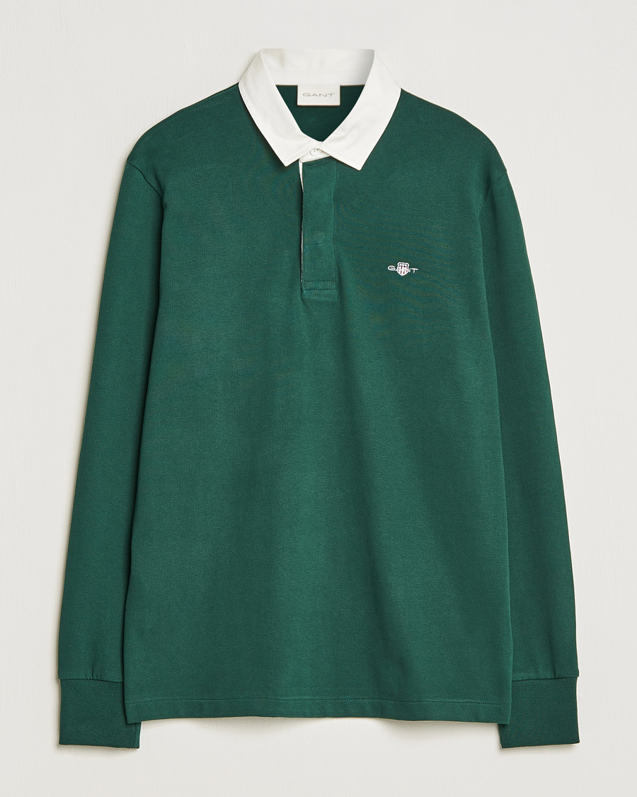Herre | Trøjer | GANT | Original Solid Heavy Rugger Tartan Green
