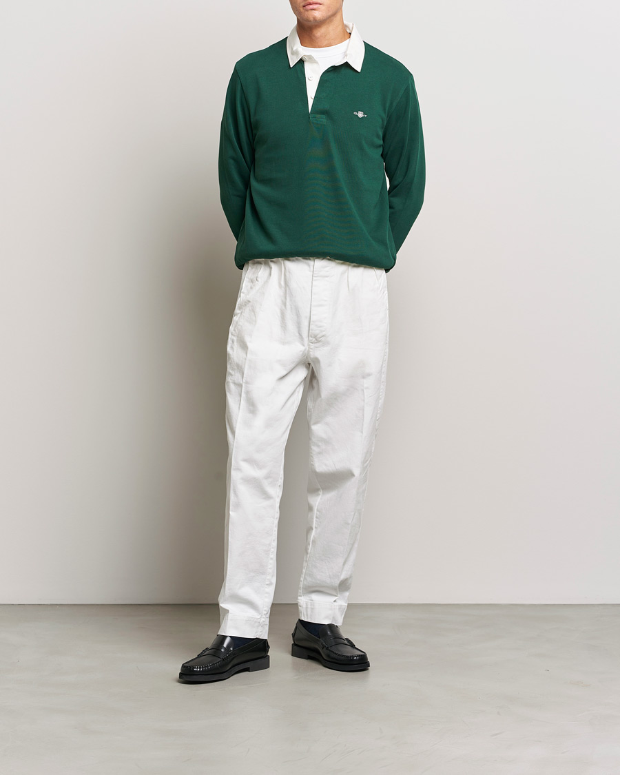 Herre | Trøjer | GANT | Original Solid Heavy Rugger Tartan Green