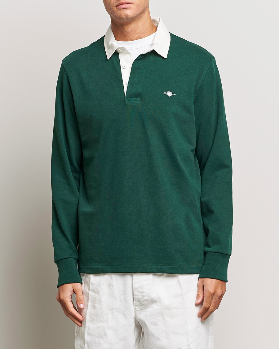 Herre | Trøjer | GANT | Original Solid Heavy Rugger Tartan Green
