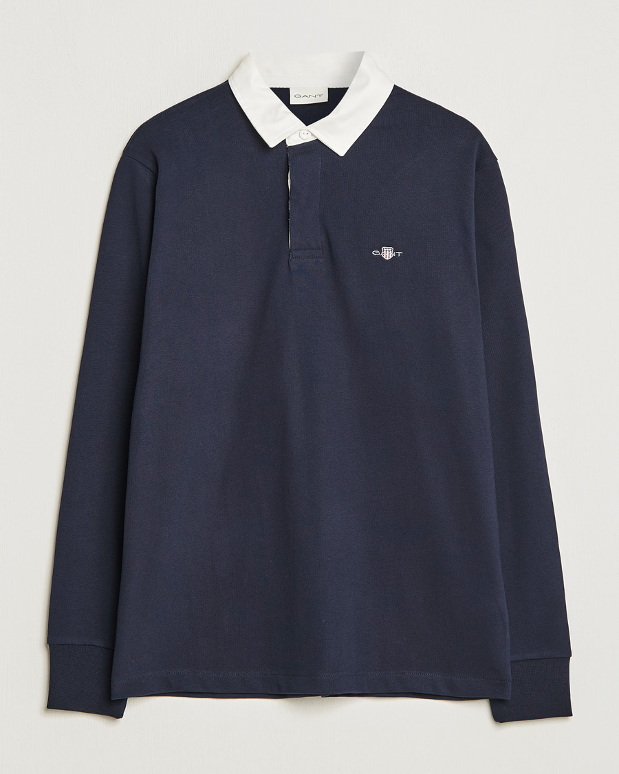 Herre | Trøjer | GANT | Reg Shield Heavy Rugger Evening Blue