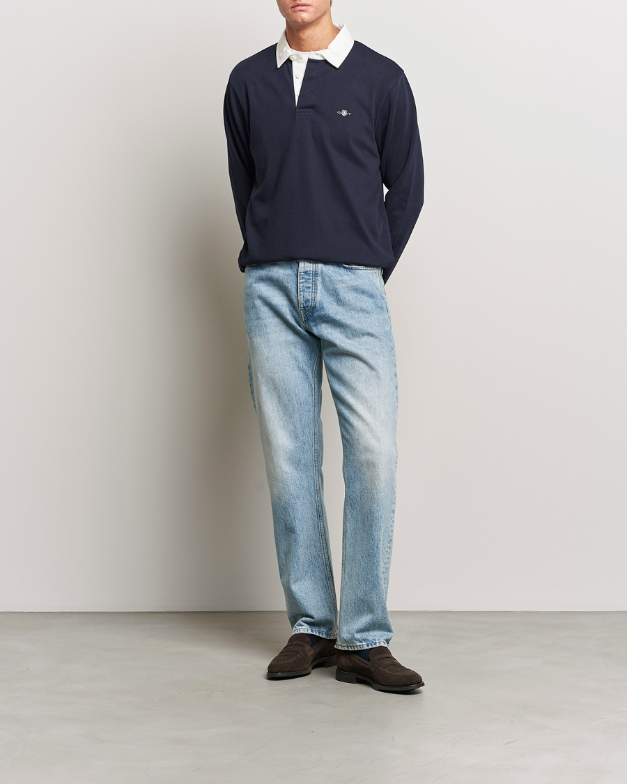 Herre | Trøjer | GANT | Reg Shield Heavy Rugger Evening Blue