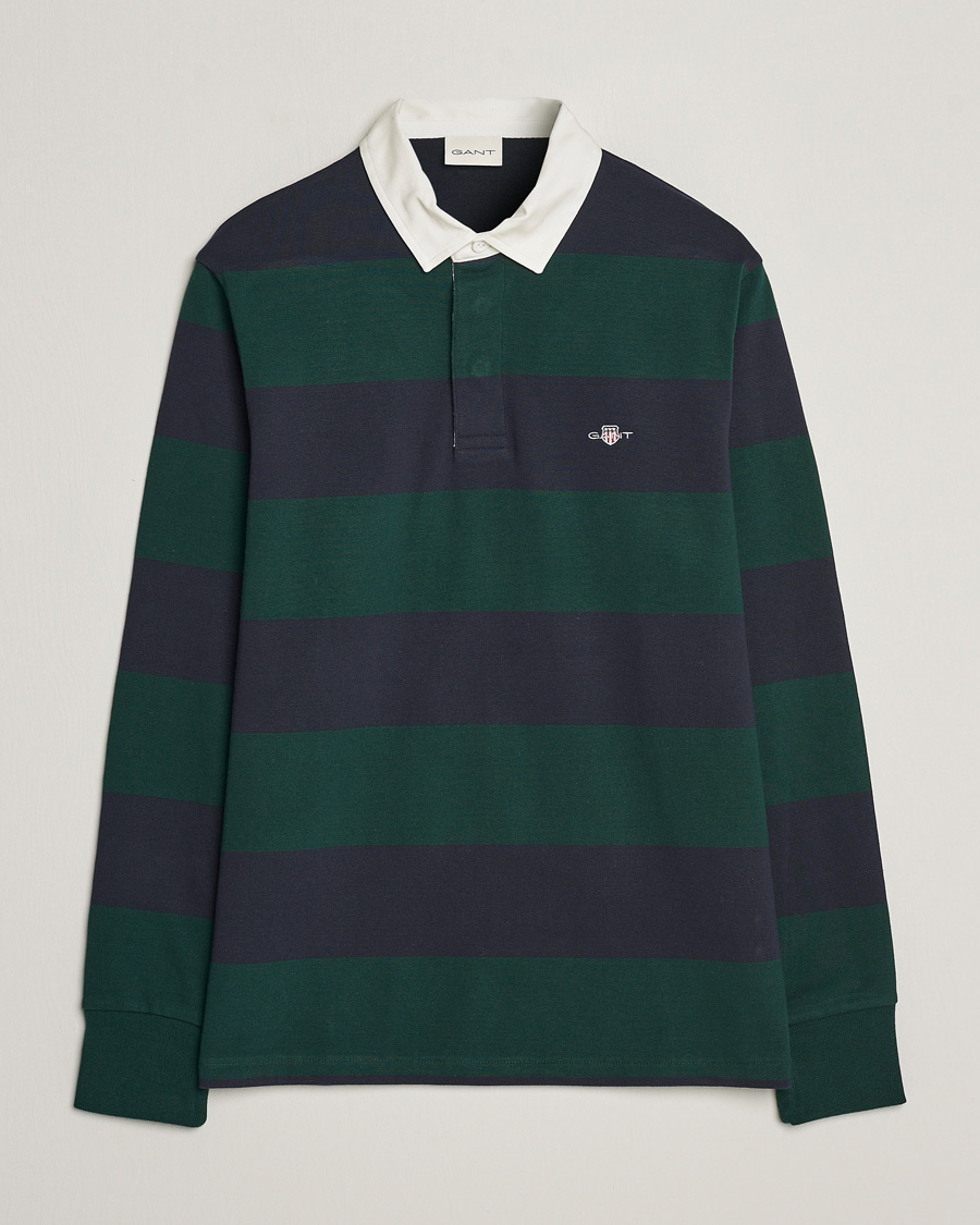 Herre | Trøjer | GANT | Original Barstripe Heavy Rugger Tartan Green