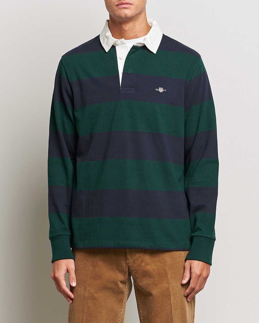 Herre | Trøjer | GANT | Original Barstripe Heavy Rugger Tartan Green