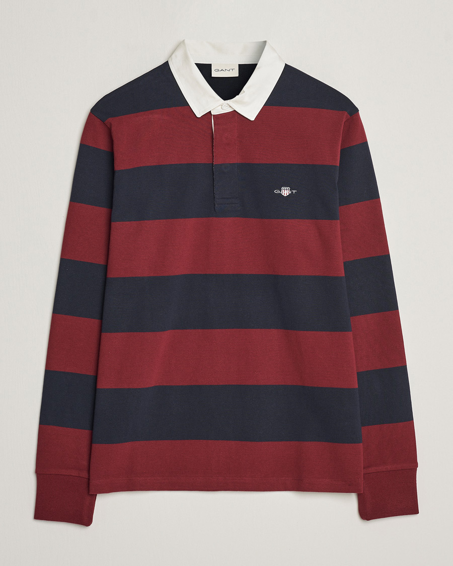 Herre | Trøjer | GANT | Original Barstripe Heavy Rugger Plumped Red