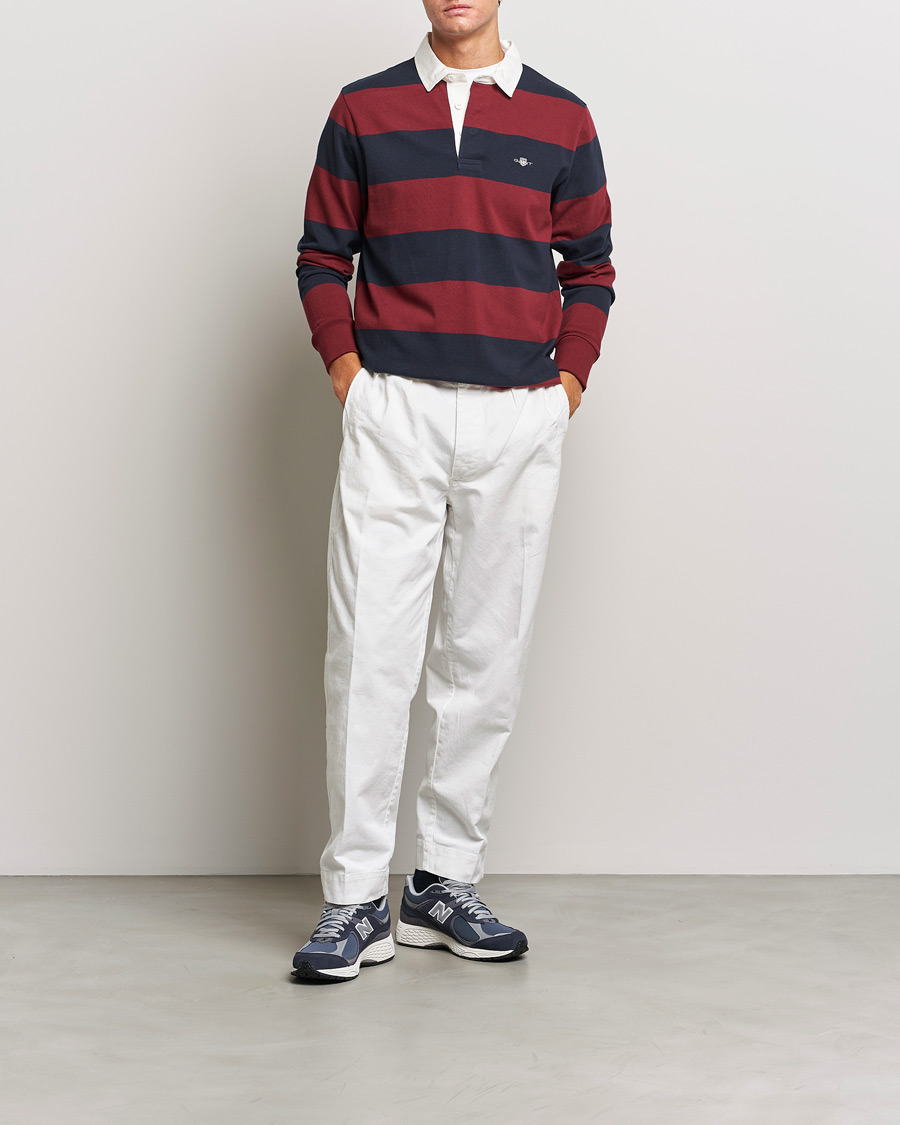 Herre | Trøjer | GANT | Original Barstripe Heavy Rugger Plumped Red