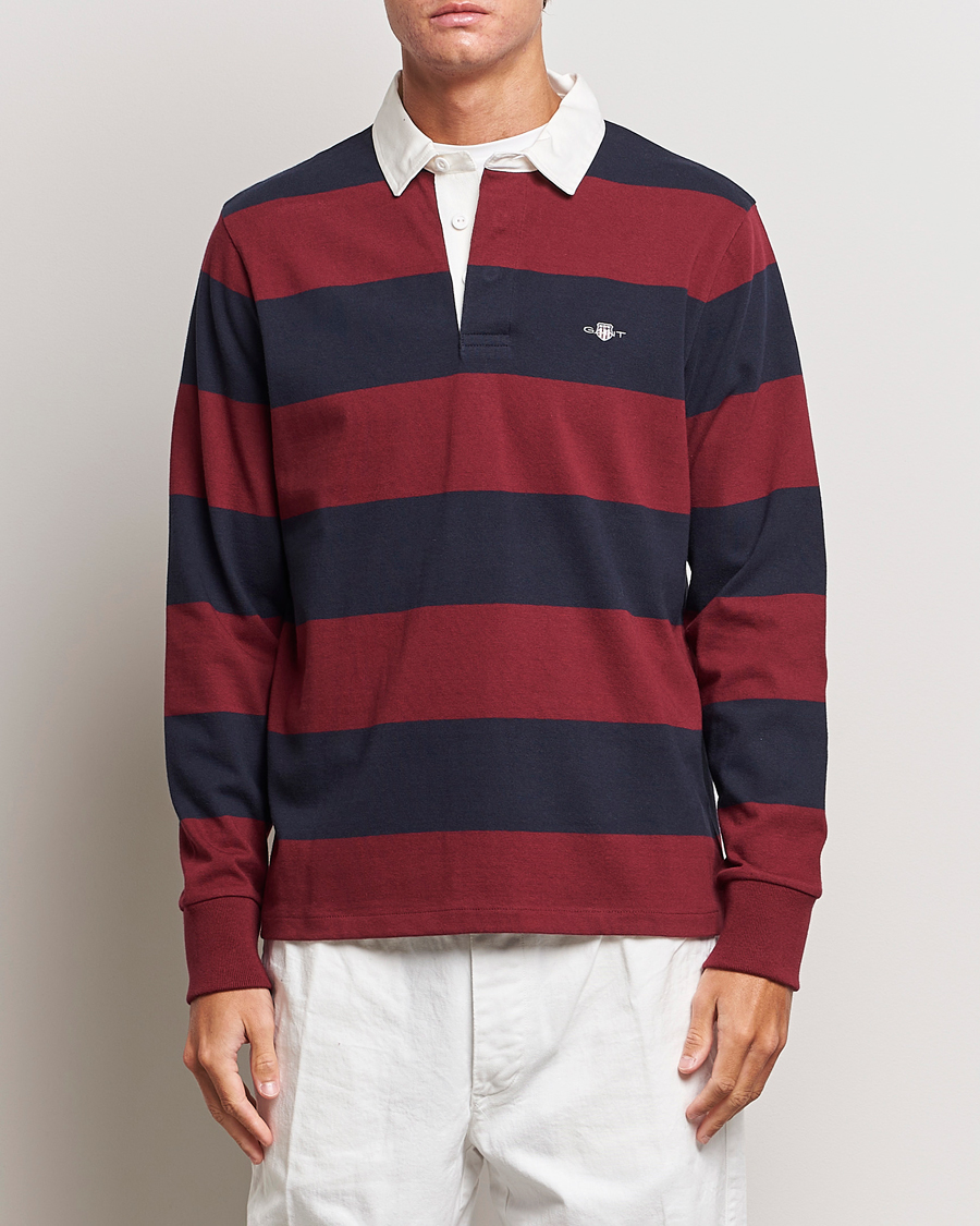 Herre | Trøjer | GANT | Original Barstripe Heavy Rugger Plumped Red