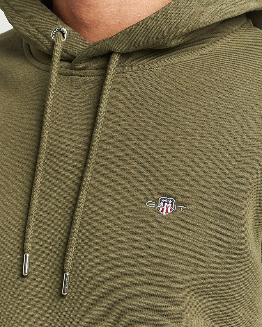 Herre | Trøjer | GANT | Original Shield Logo Hoodie Juniper Green