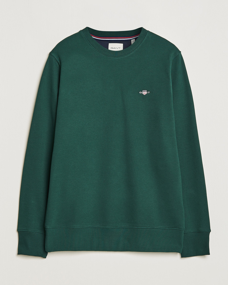 Herre | Trøjer | GANT | Original Crew Neck Sweatshirt Tartan Green