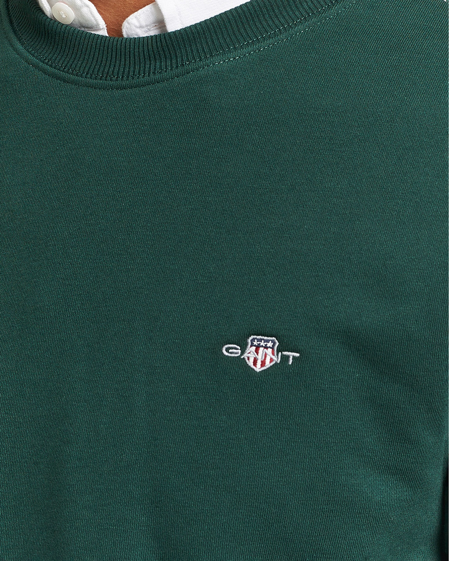 Herre | Trøjer | GANT | Original Crew Neck Sweatshirt Tartan Green