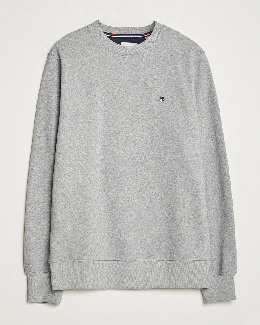 Herre | Trøjer | Gant | Original Crew Neck Sweatshirt Grey Melange