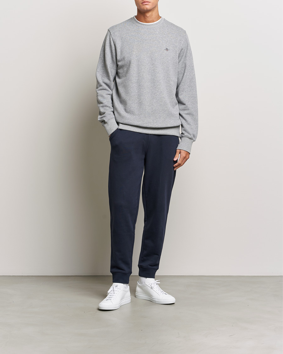 Herre | Trøjer | Gant | Original Crew Neck Sweatshirt Grey Melange