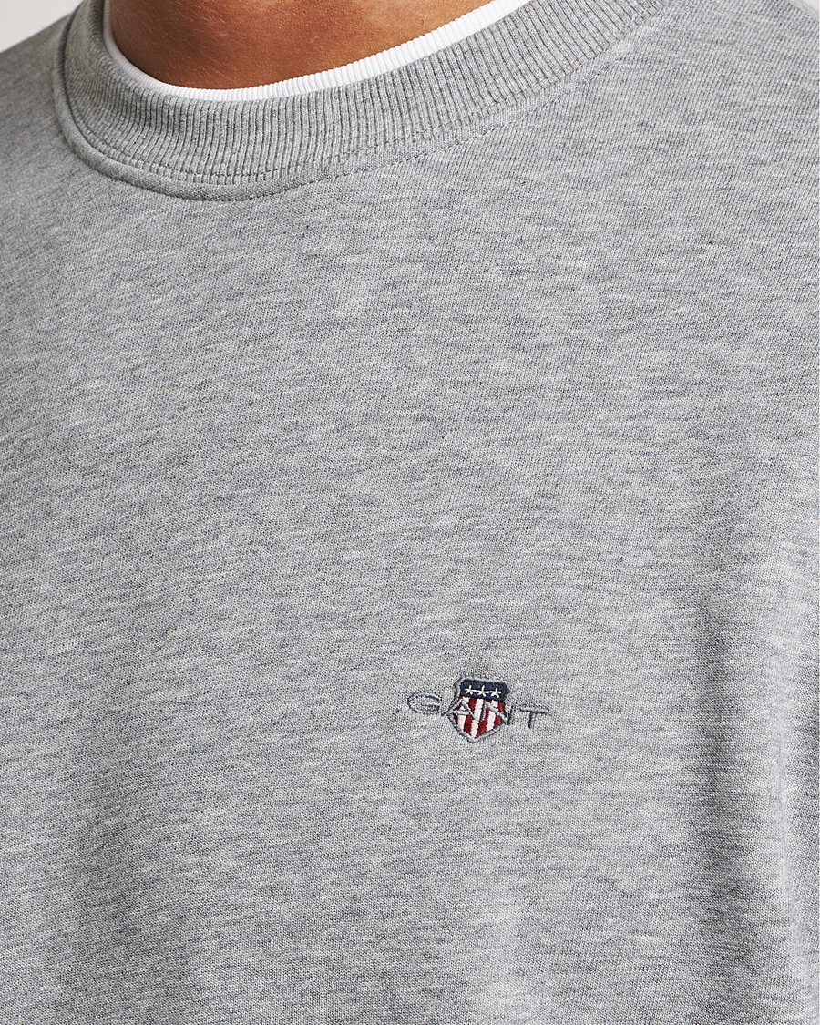 Herre | Trøjer | Gant | Original Crew Neck Sweatshirt Grey Melange