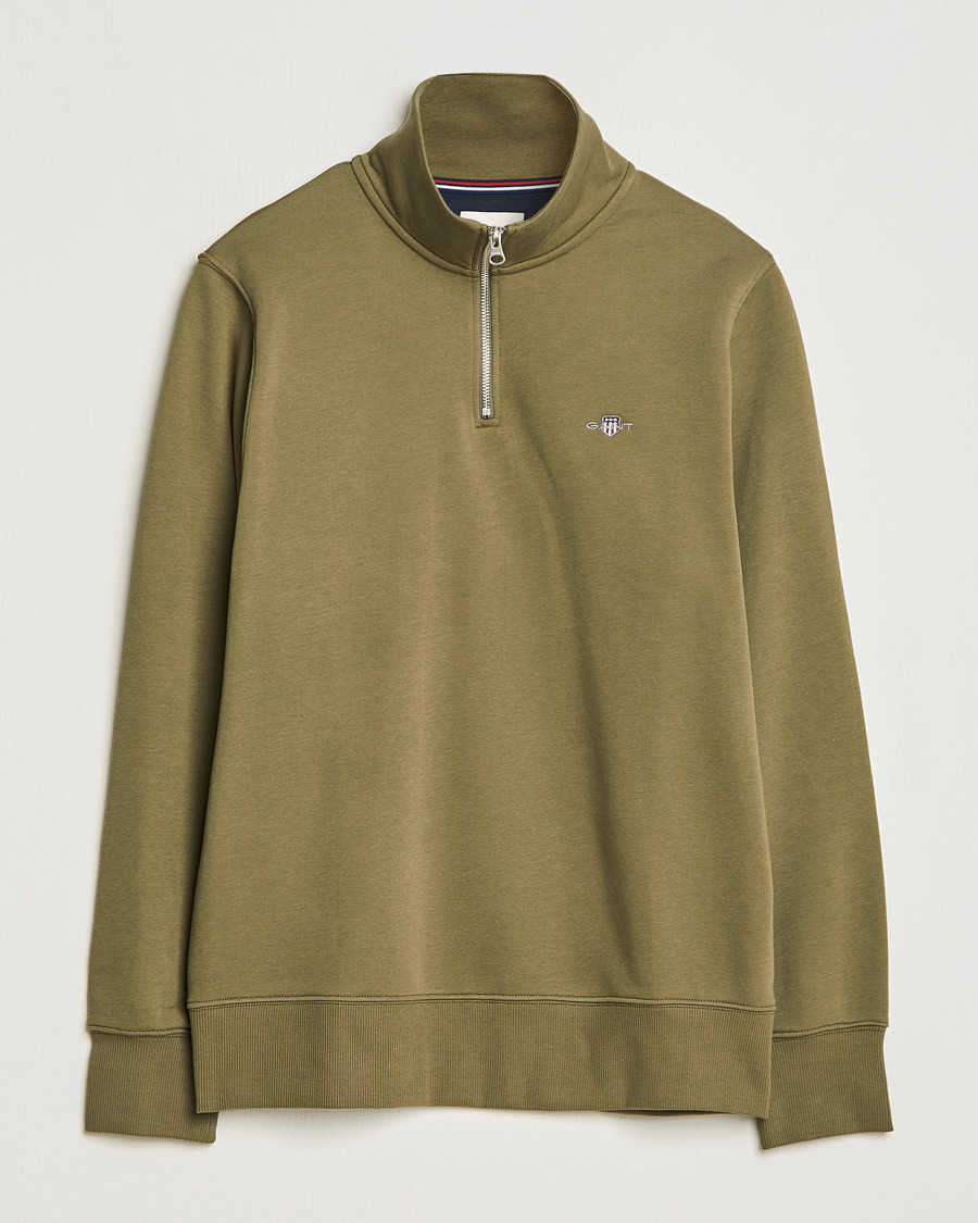 Herre | Trøjer | GANT | Original Half Zip Sweater Juniper Green