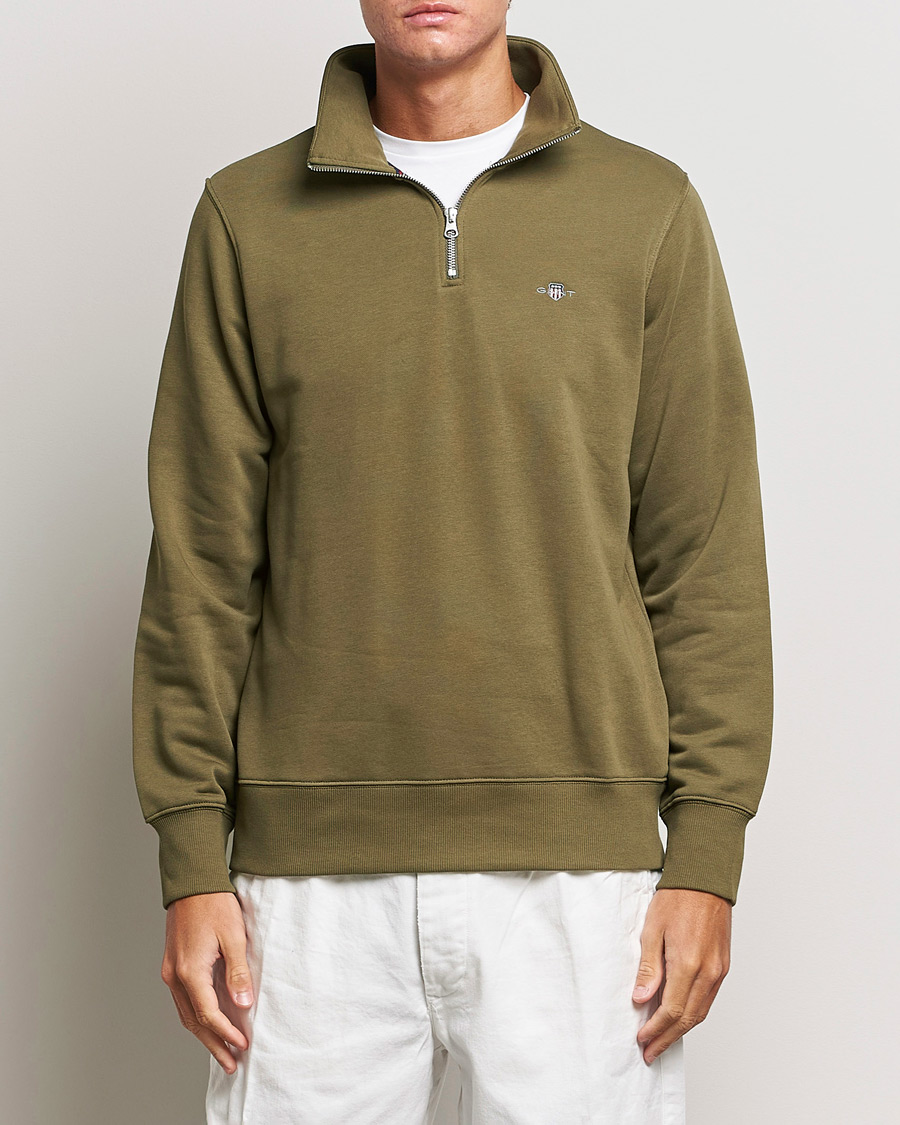 Herre | Trøjer | GANT | Original Half Zip Sweater Juniper Green