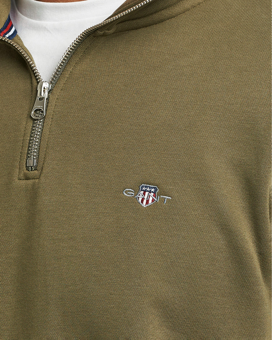 Herre | Trøjer | GANT | Original Half Zip Sweater Juniper Green
