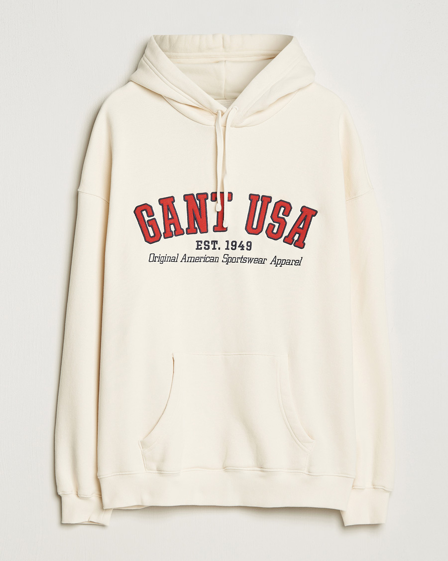 Herre | Trøjer | GANT | USA Hoodie Cream