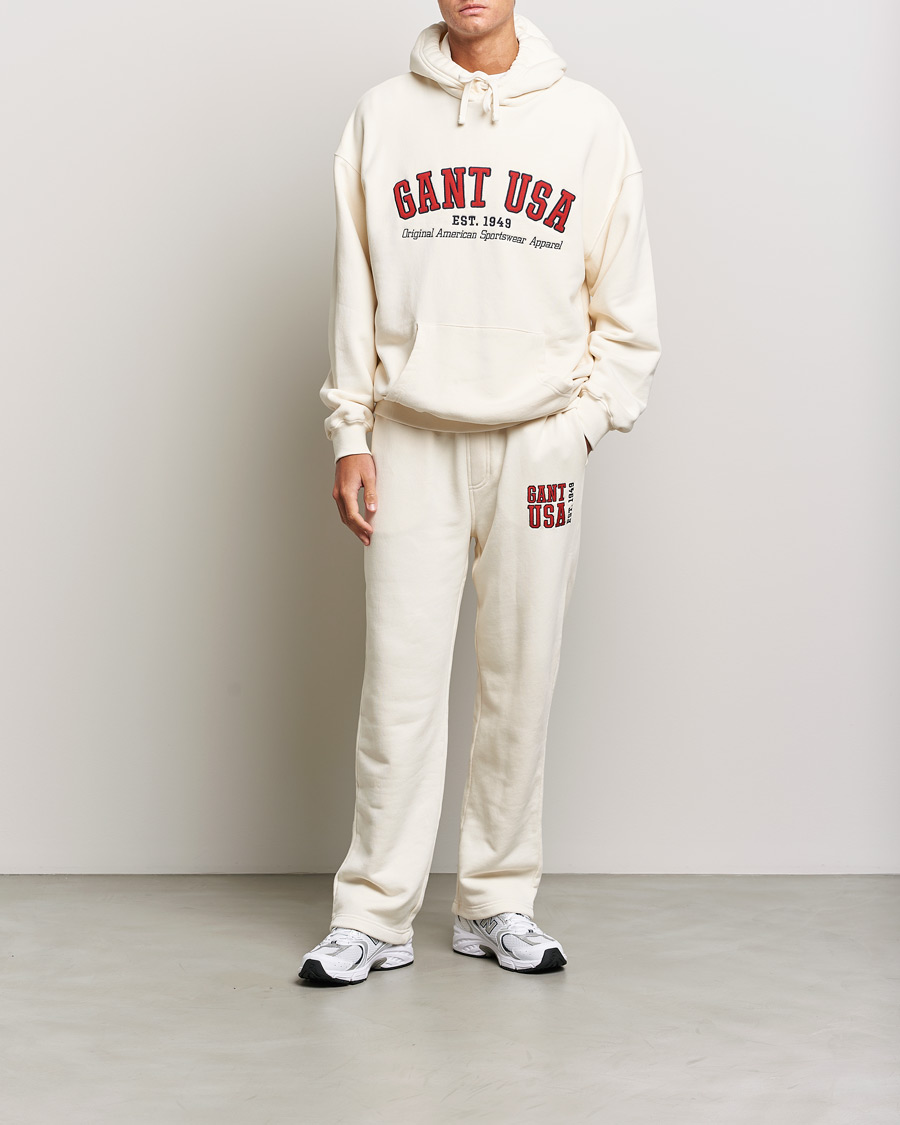 Herre | Trøjer | GANT | USA Hoodie Cream