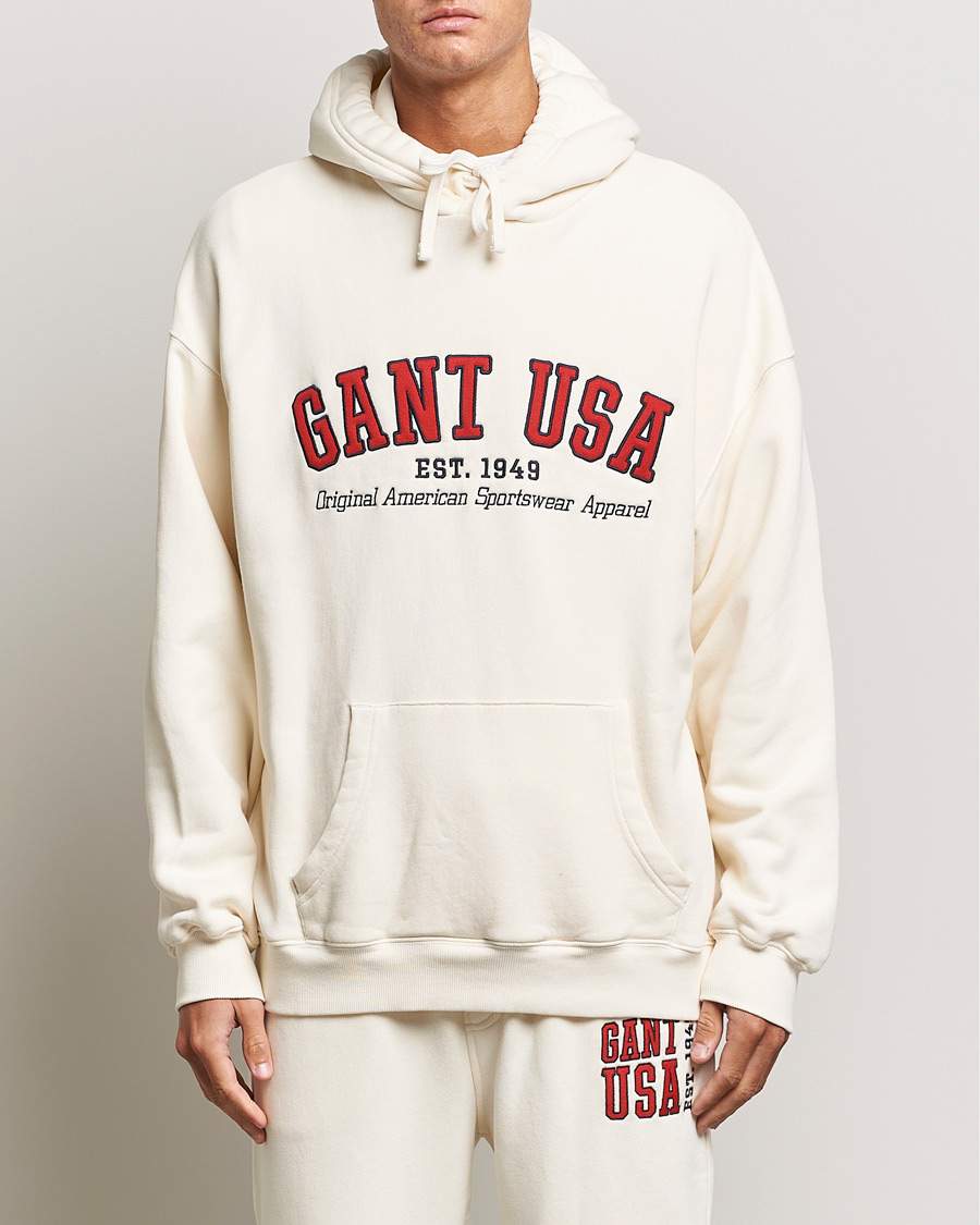 Herre | Trøjer | GANT | USA Hoodie Cream