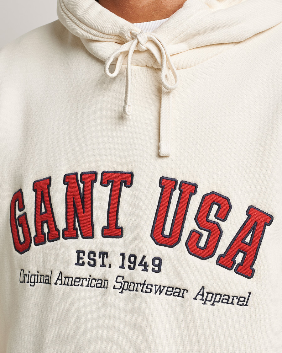 Herre | Trøjer | GANT | USA Hoodie Cream