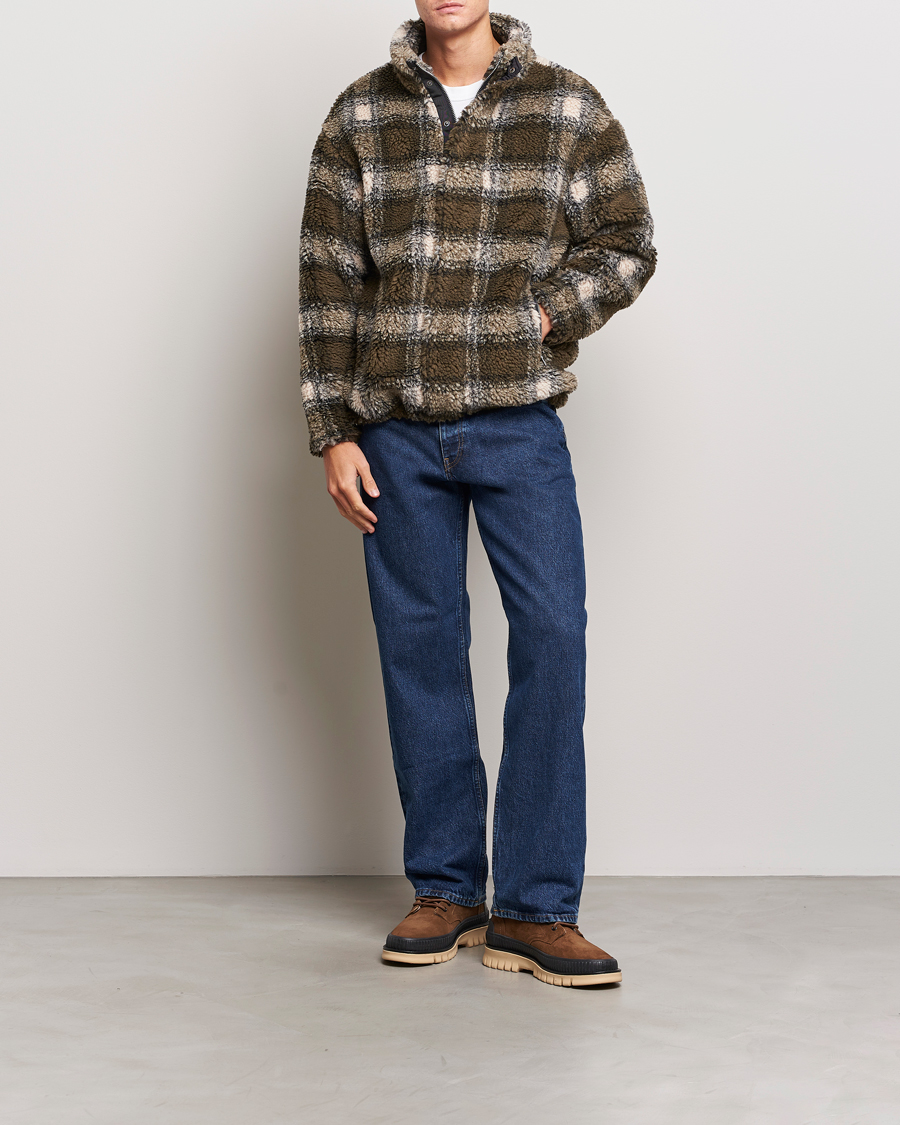 Herre | Trøjer | GANT | Checked Shepra Fleece Full Zip Multi