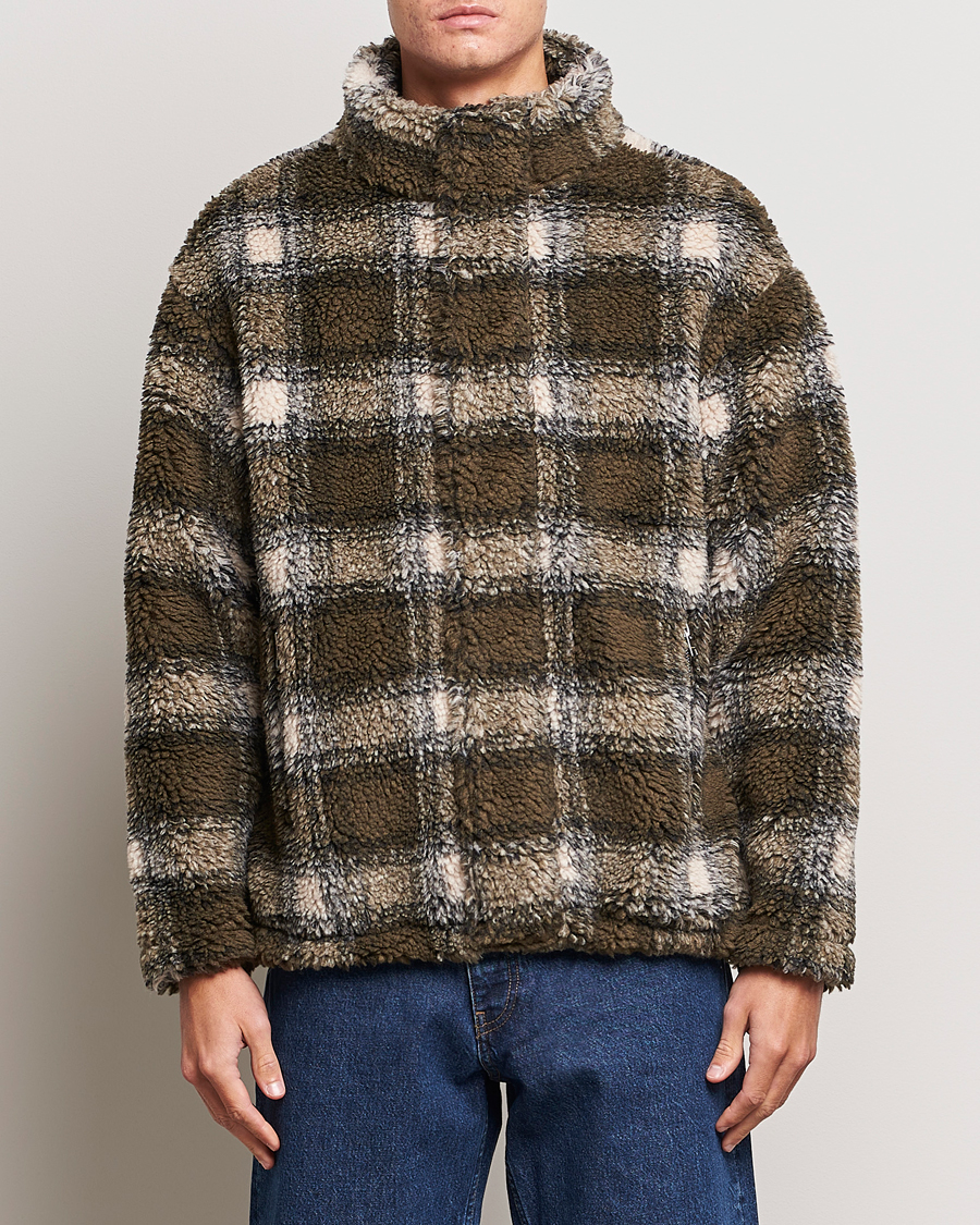 Herre | Fleecetrøjer | GANT | Checked Shepra Fleece Full Zip Multi