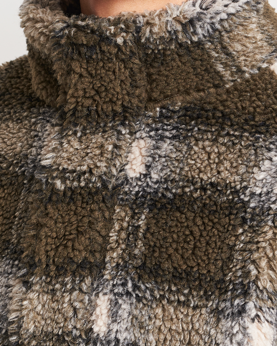 Herre | Trøjer | GANT | Checked Shepra Fleece Full Zip Multi