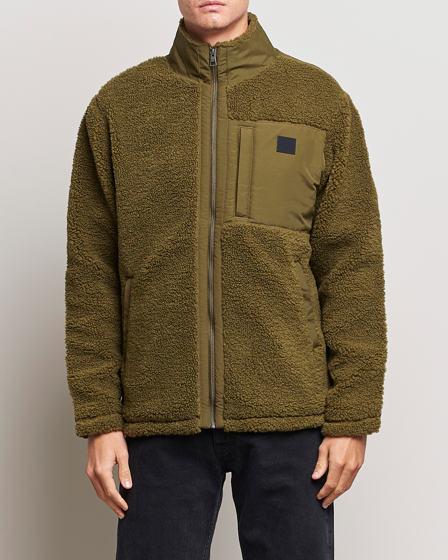Herre |  | GANT | Sherpa Fleece Full Zip Dark Cactus