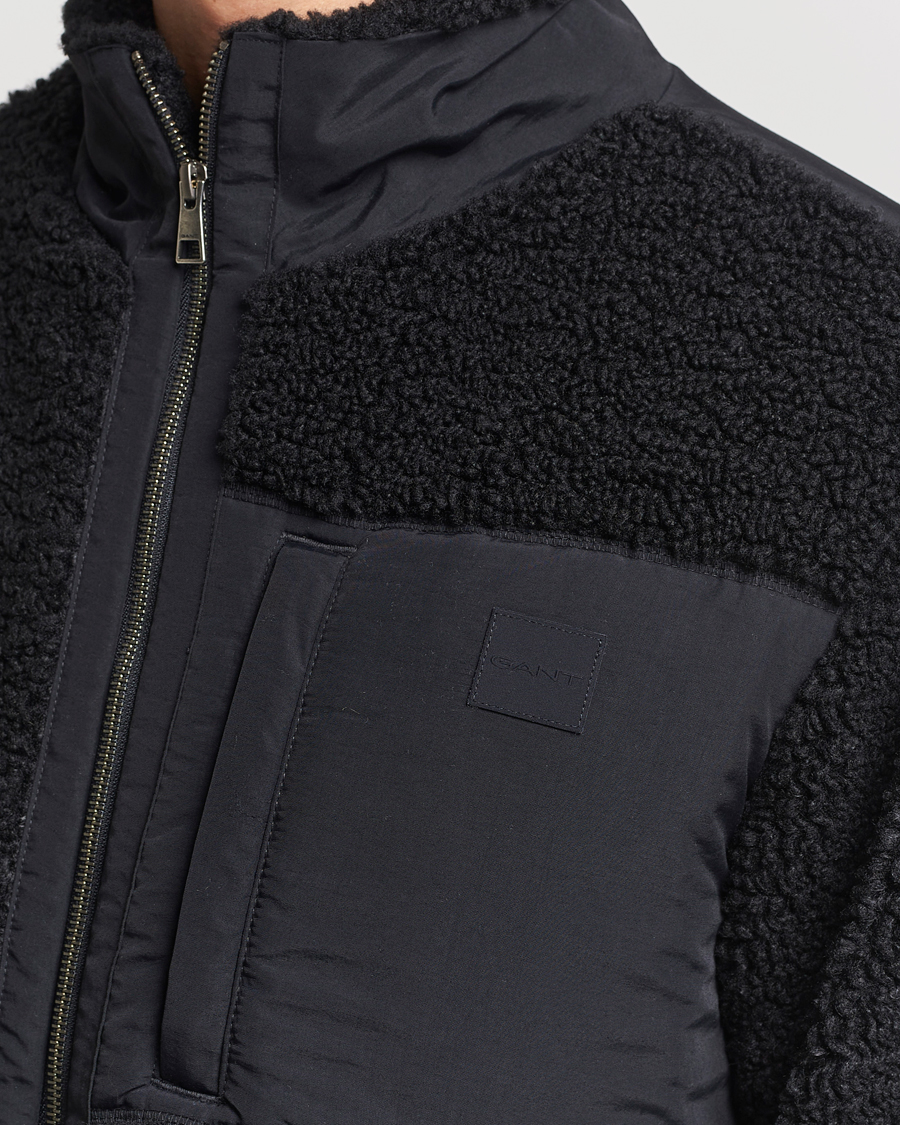 Herre | Trøjer | GANT | Sherpa Fleece Full Zip Black