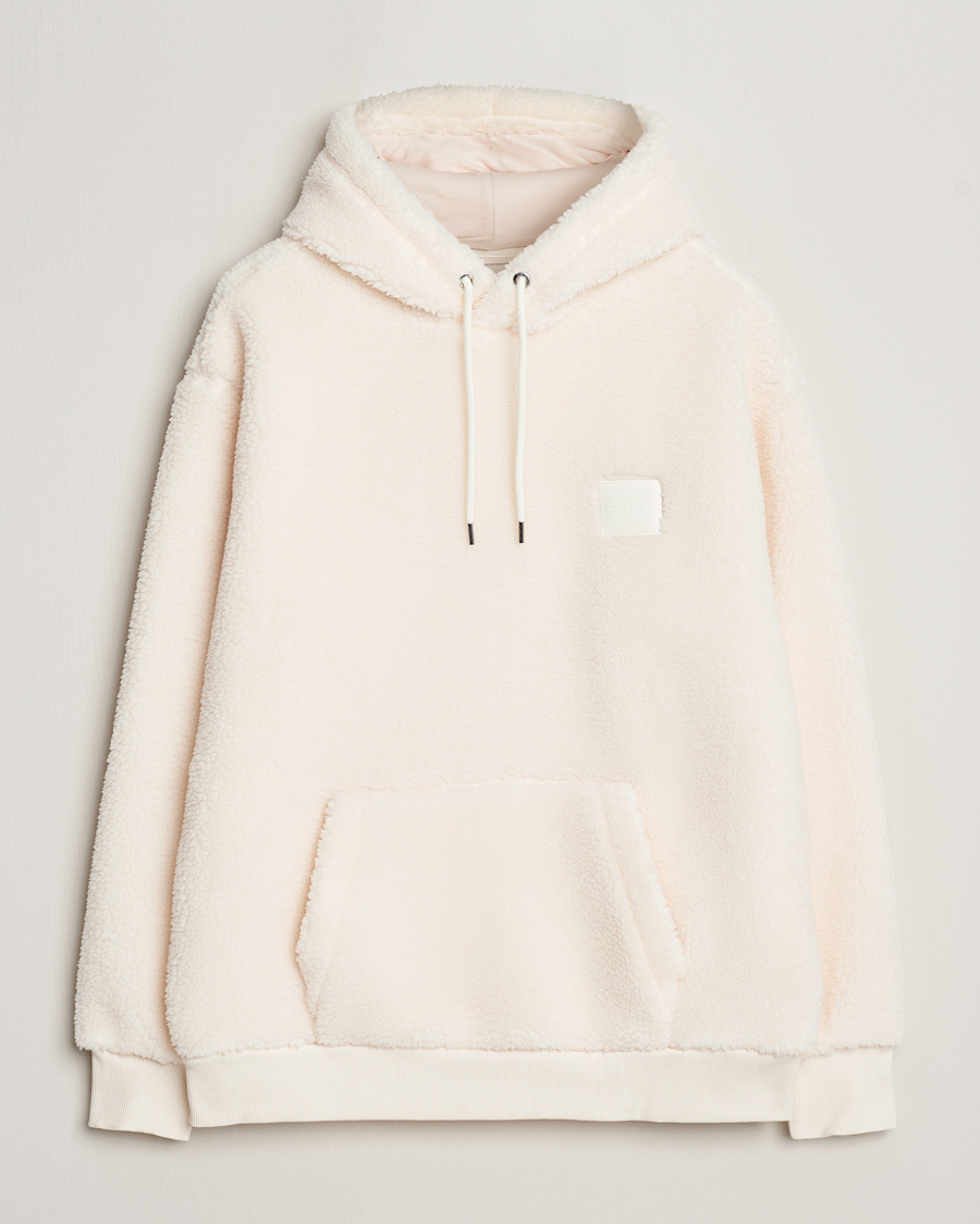 Herre | Trøjer | GANT | Sherpa Fleece Hoodie Cream