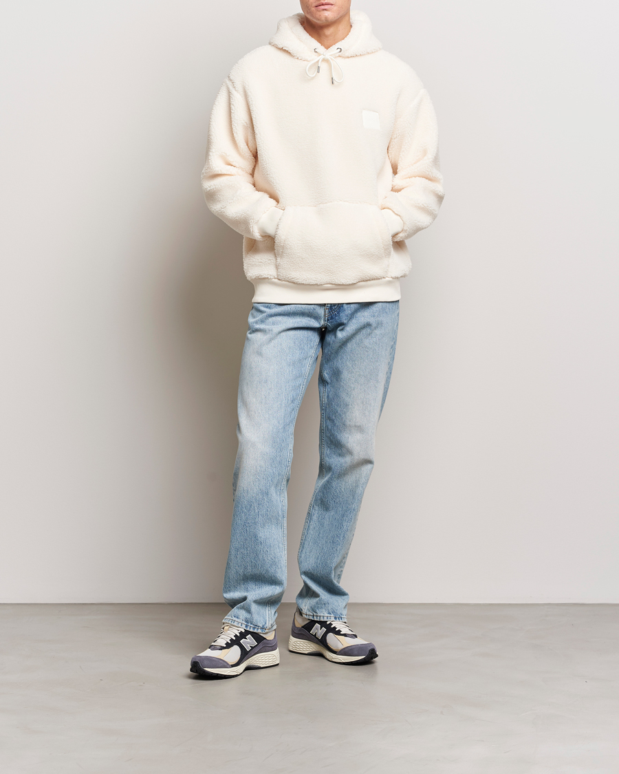 Herre | Trøjer | GANT | Sherpa Fleece Hoodie Cream