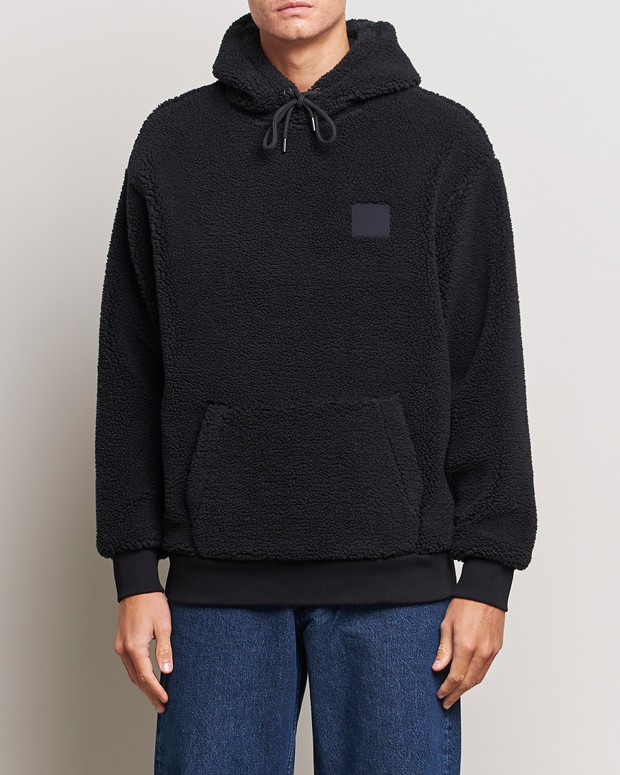 Herre | Trøjer | GANT | Sherpa Fleece Hoodie Black