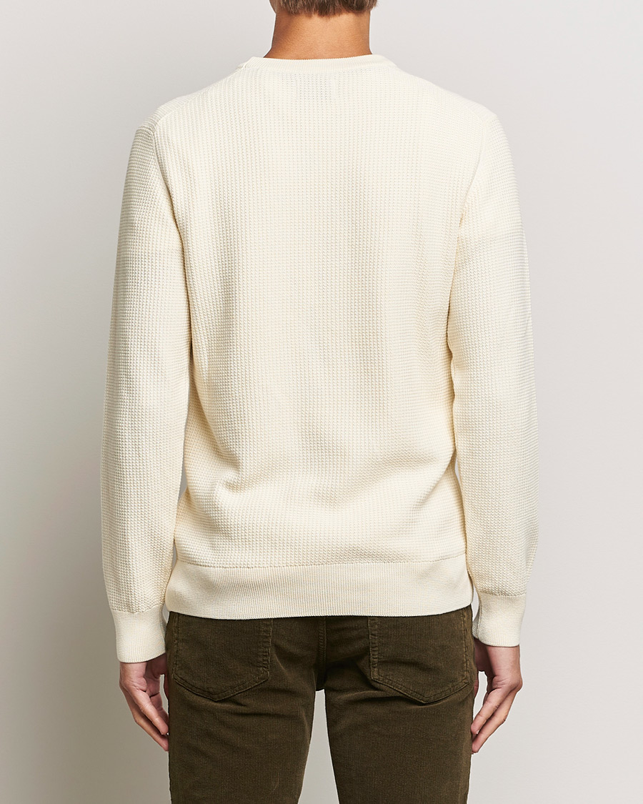 Herre | Trøjer | GANT | Cotton Micro Textured Crew Neck Cream
