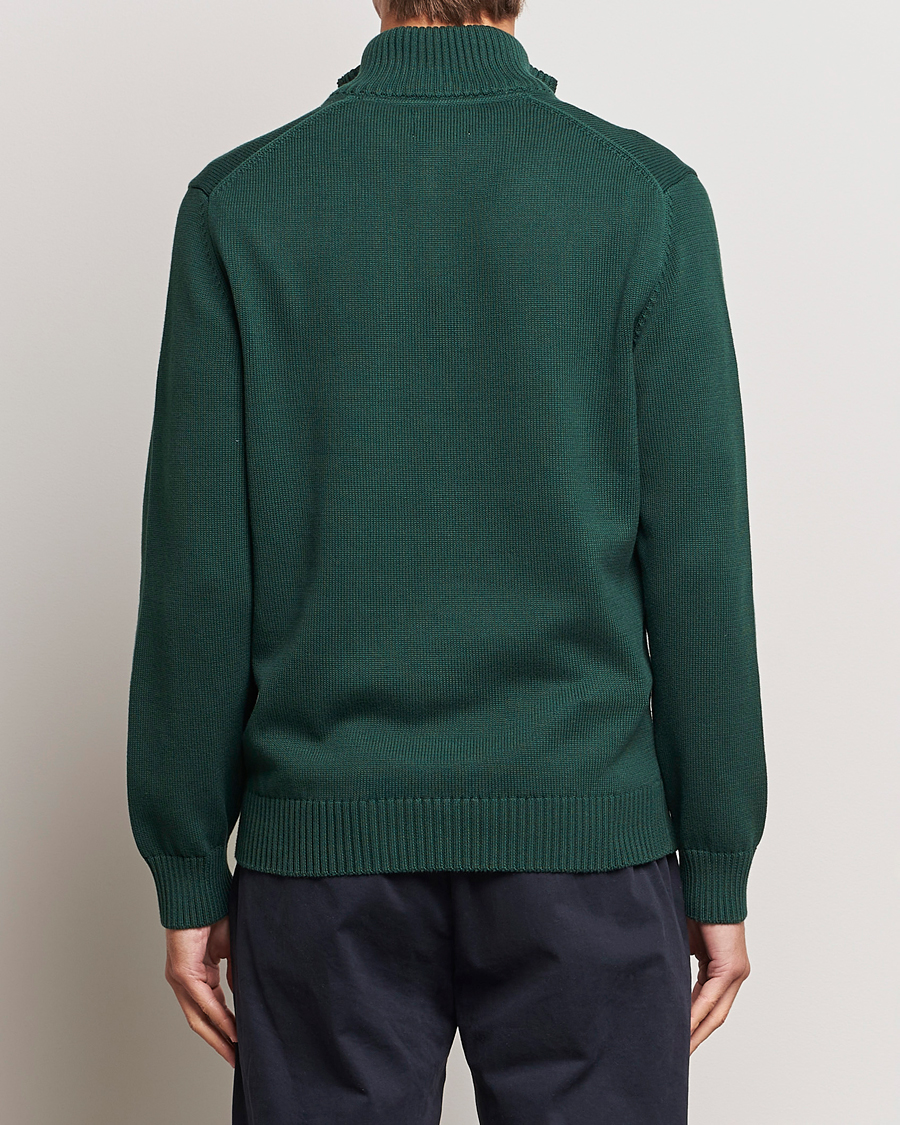 Herre | Trøjer | GANT | Cotton Half Zip Tartan Green
