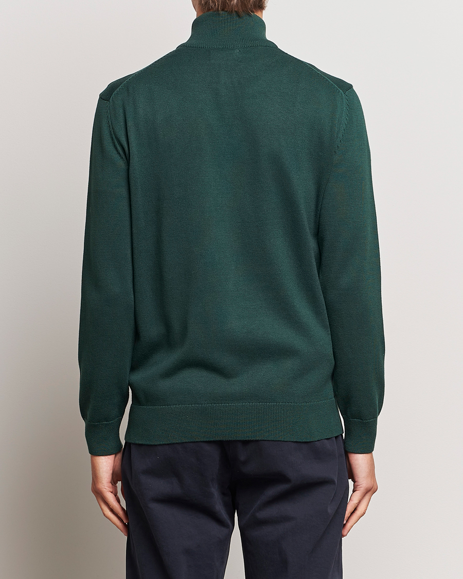 Herre | Trøjer | GANT | Cotton Full Zip Tartan Green