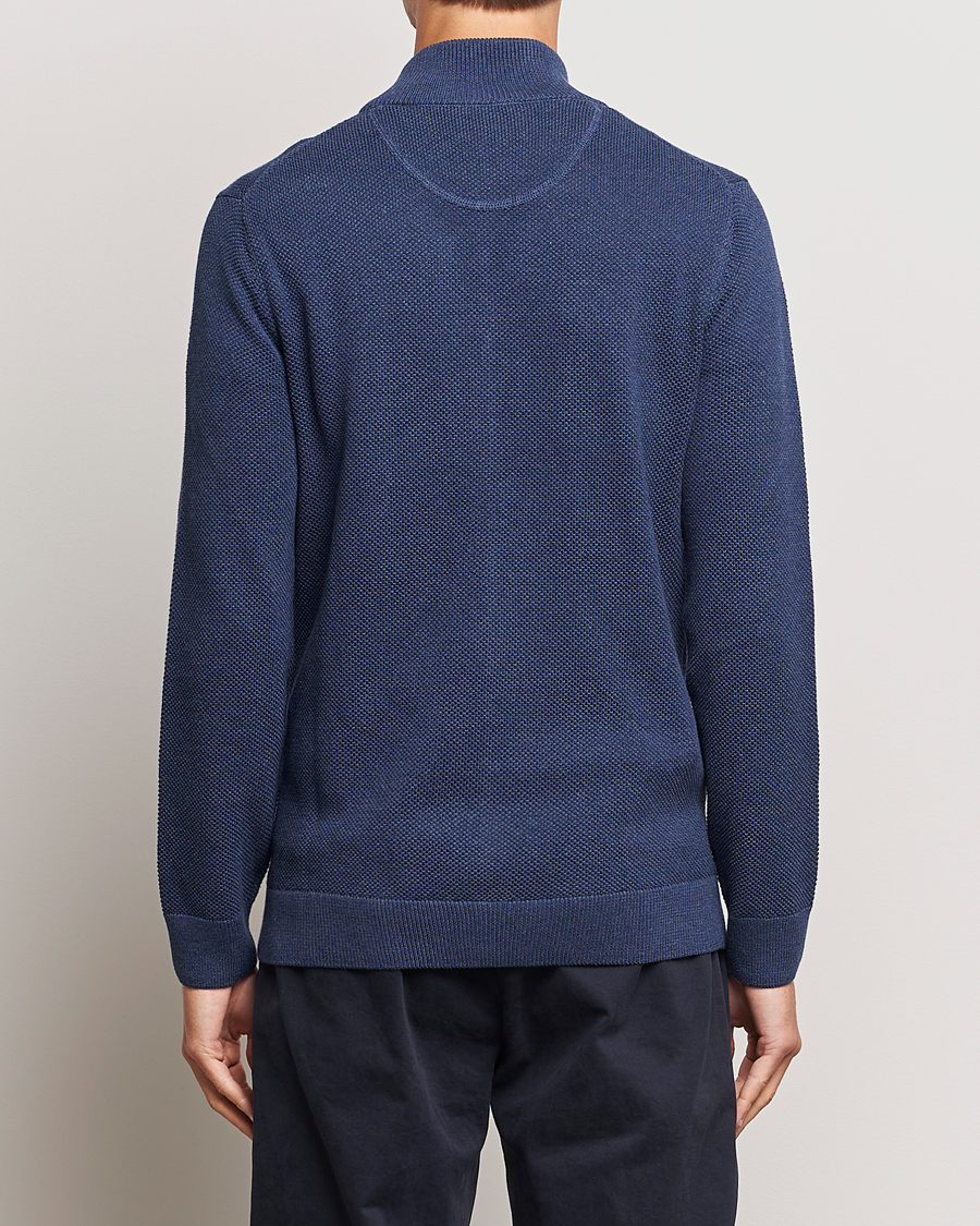 Herre | Trøjer | GANT | Cotton Pique Full Zip Marine Melange