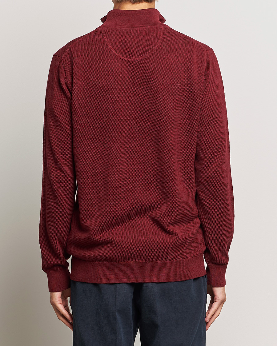 Herre | Trøjer | GANT | Cotton Pique Half Zip Plumped Red