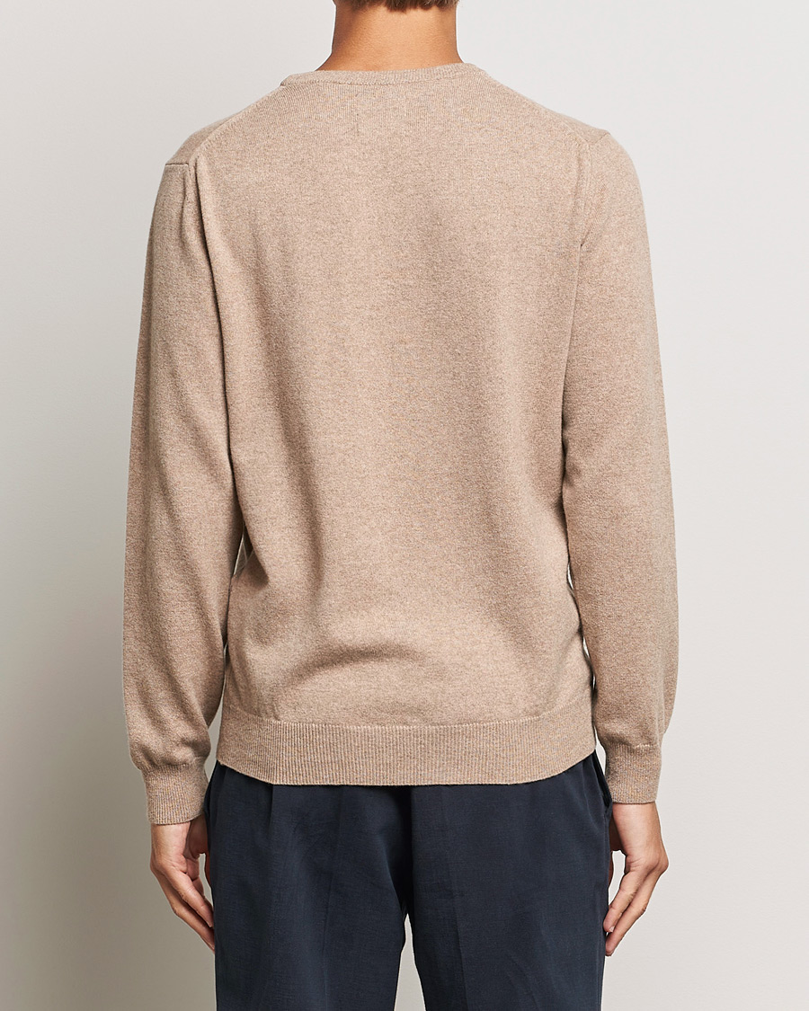 Herre | Trøjer | GANT | Lambswool Crew Neck Pullover Dark Sand